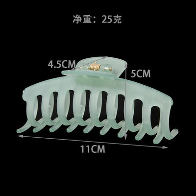 solid color jelly frosted hollow out hair clip