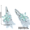 1 Pair Artistic Shiny Geometric Inlay Copper Zircon K Gold Plated Drop Earrings