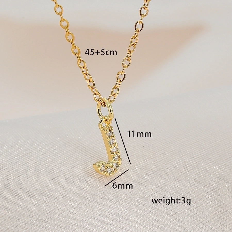 Jewelry Basic Retro Classic Style Letter 304 Stainless Steel Copper Pendant Necklace