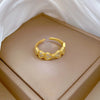 Titanium Steel Brass Gold Plated Inlay Heart Shape Zircon Brass Rings