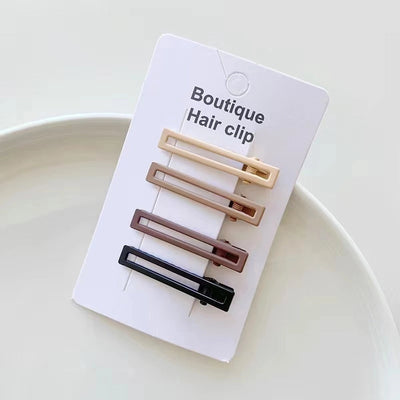 retro geometric metal stoving varnish hair clip