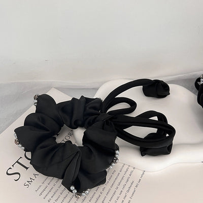 Women's Lady Solid Color Cloth Hair Tie
