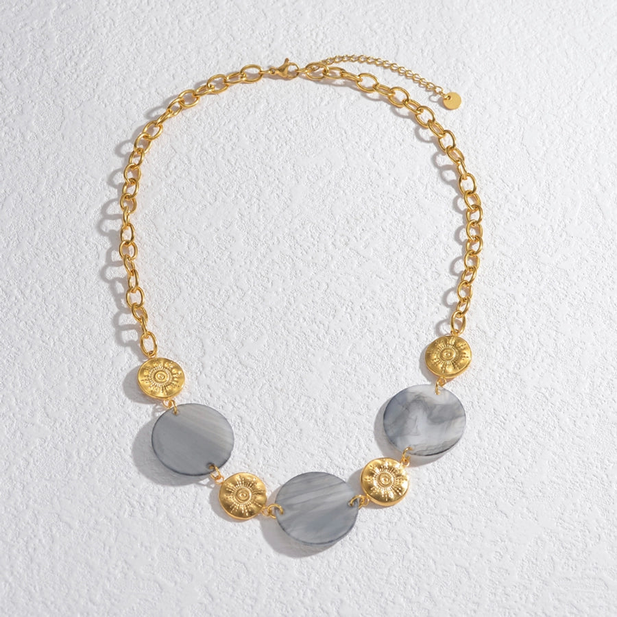 Jewelry Casual Round 304 Stainless Steel Necklace