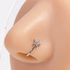 1 Piece Nose Rings & Studs Simple Style Commute Star Moon Copper Hollow Out Artificial Rhinestones Zircon 18K Gold Plated