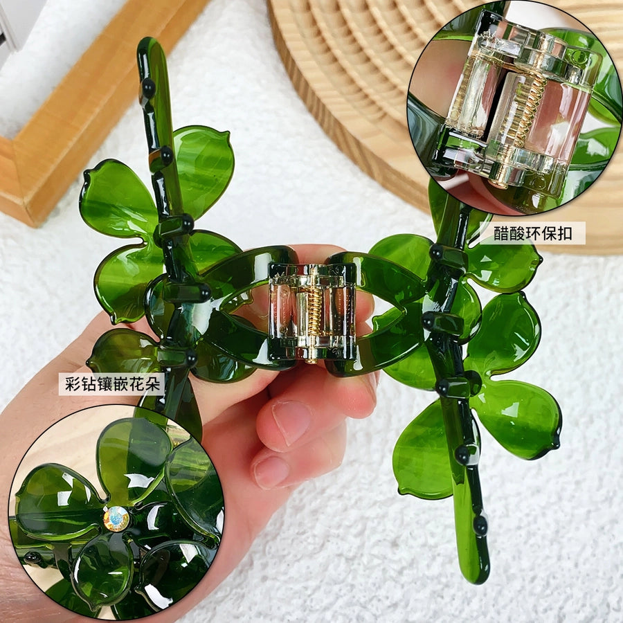 Women's Sweet Color Block Acetic acid sheets Hair Clip