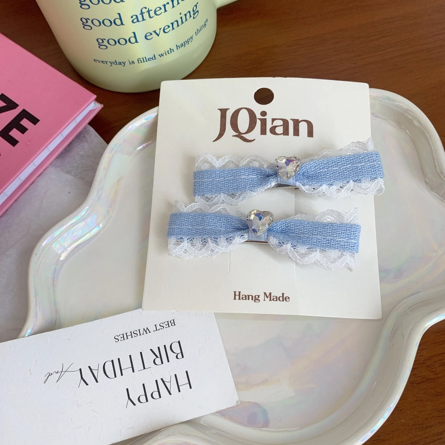 Women's IG Style Sweet Bow Knot Cloth Hair Clip