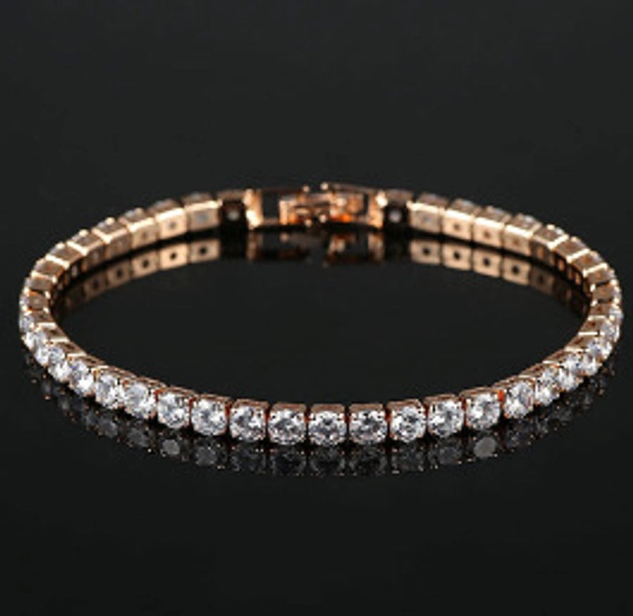 New   fashion  full diamond bracelet copper inlaid zircon bracelet women's bracelet jewelry lovers bracelet