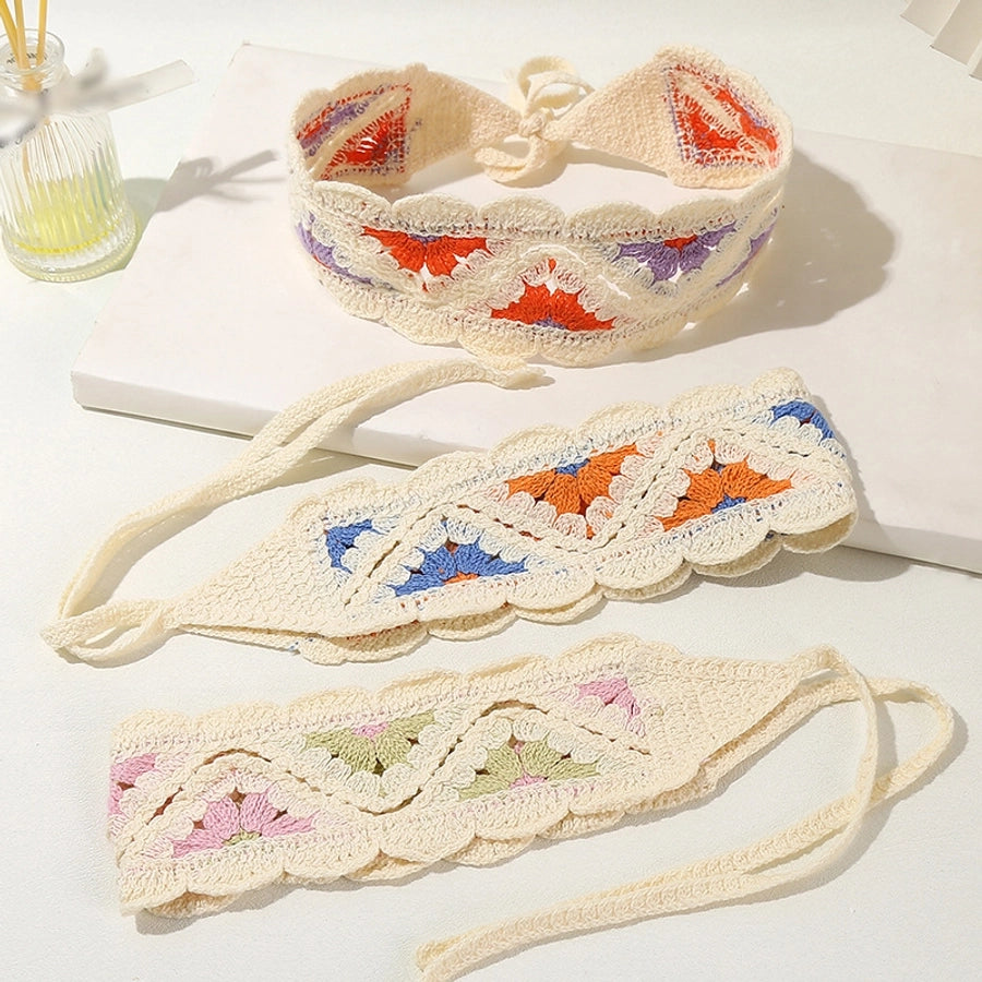 Women's Pastoral Flower Cotton Polyester Flowers Hollow Out Hair Band