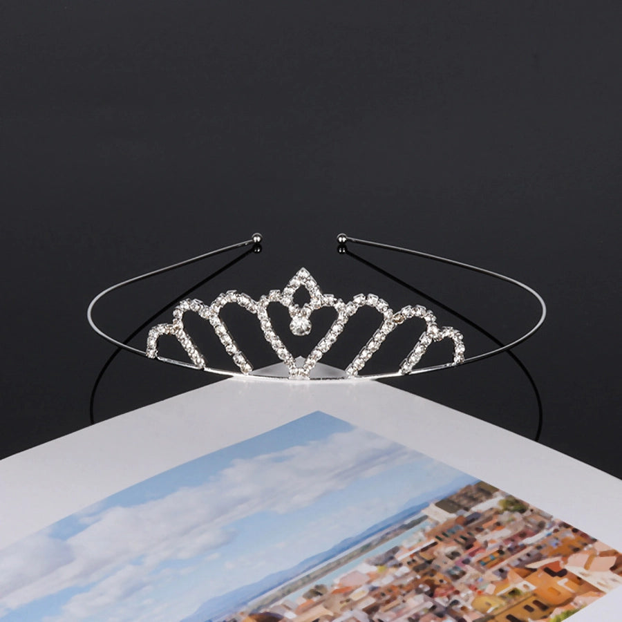 fashion claw chain welding rhinestone hairband Crown wedding bride headdress hair accessories performance birthday crown