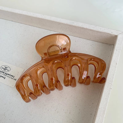 Women's Korean Style IG Style Solid Color Injection Molding Hair Claws