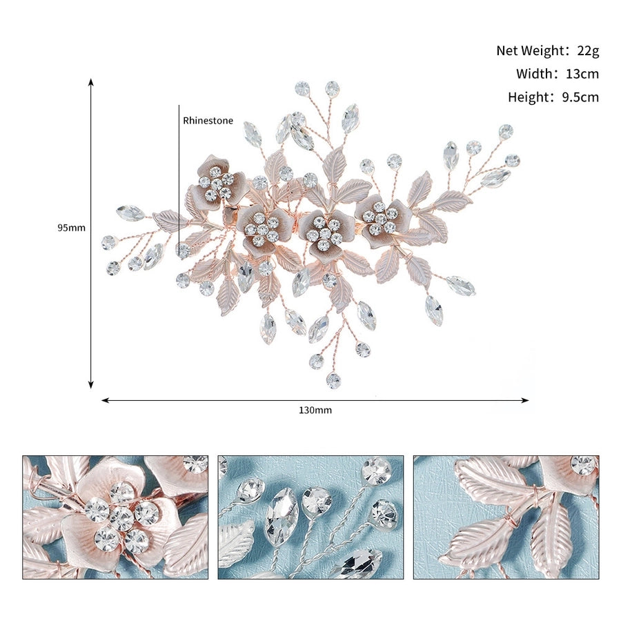 elegant flower rhinestone inlay rhinestones hair clip