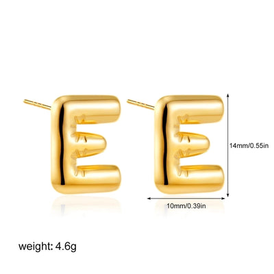 1 Pair Classic Style Letter 304 Stainless Steel Ear Studs