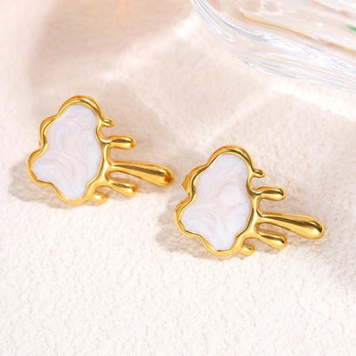 1 Pair Elegant Simple Style Classic Style Clouds 304 Stainless Steel Ear Studs