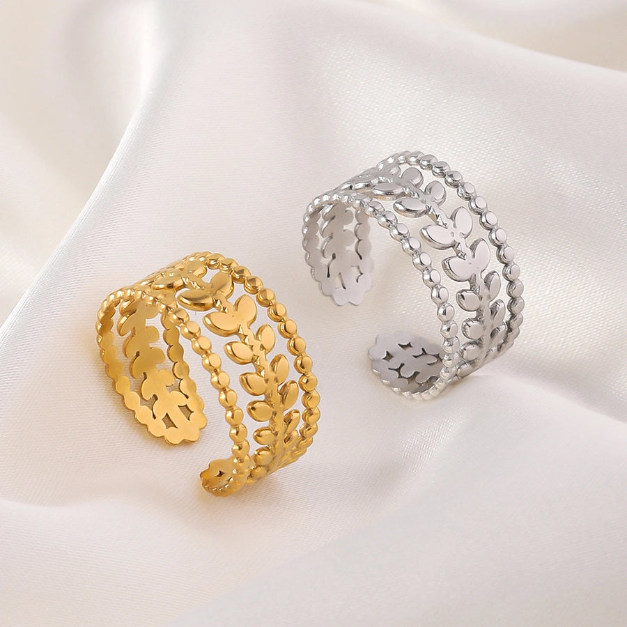 Jewelry Elegant Geometric Simple Titanium Steel Open Rings