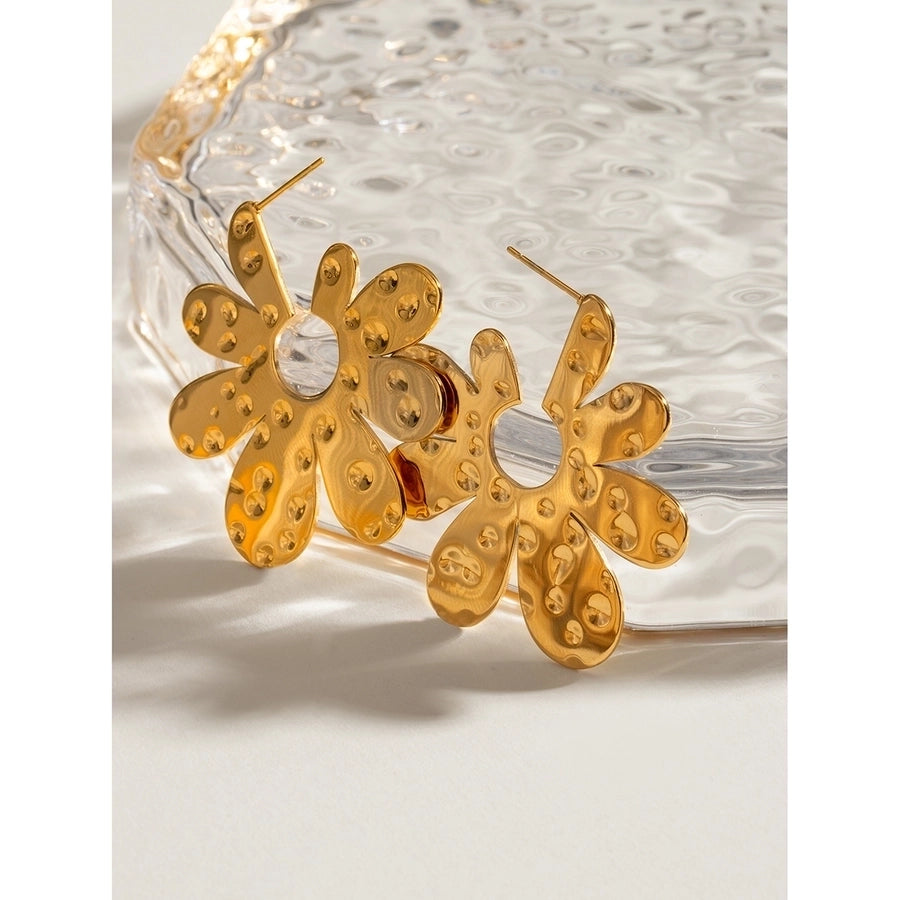 1 Piece Simple Style Classic Style Flower 304 Stainless Steel Ear Studs