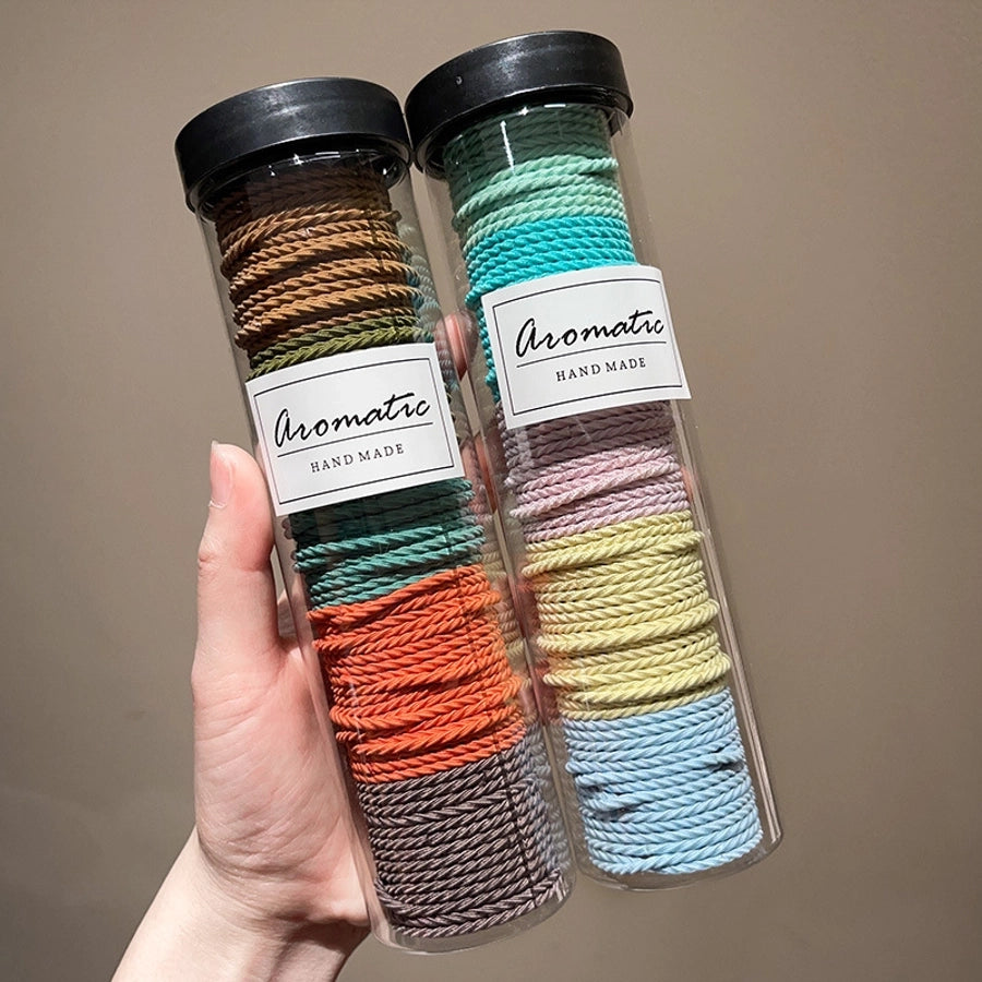 Canned rubber band women's tie head high elastic durable hair rope tie head  new rubber band high ponytail hair rope hair ring