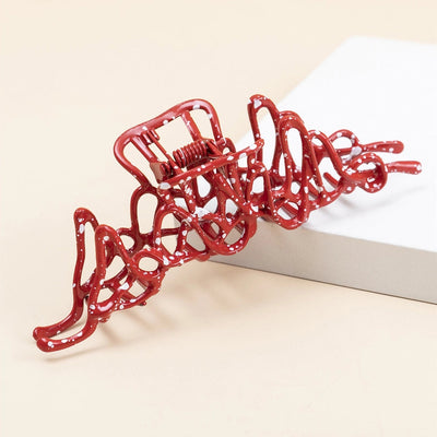 women's simple style geometric metal plating hair claws
