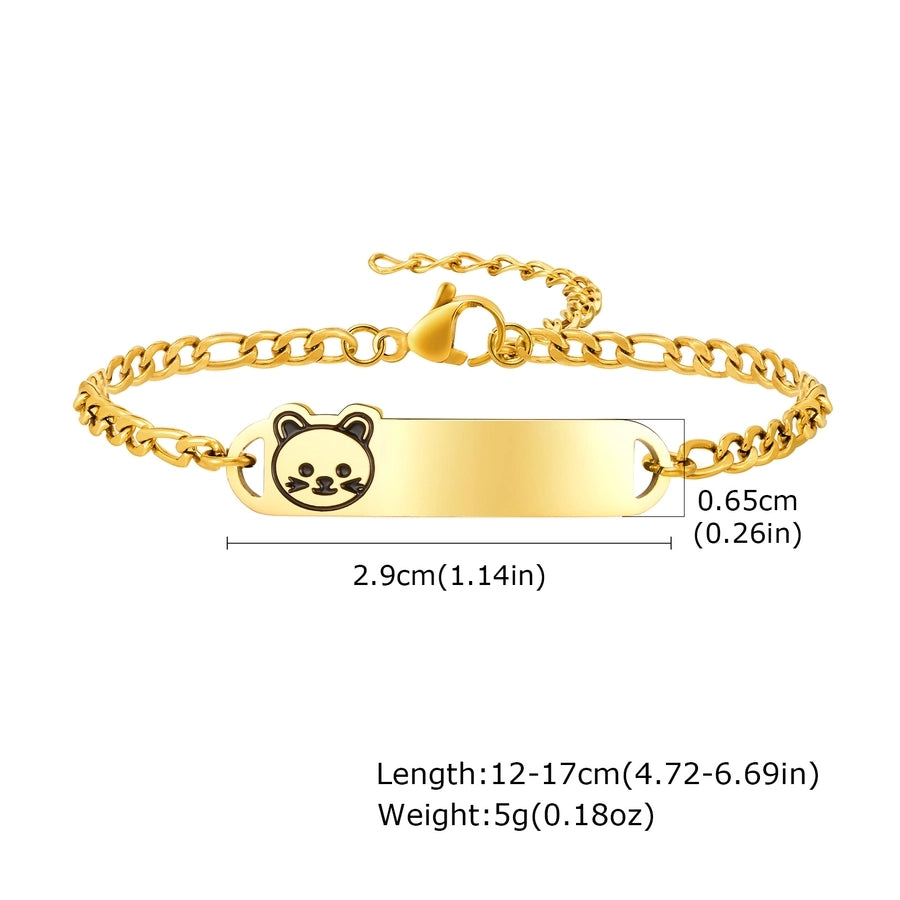 Basic Car Heart Shape Crown 304 Stainless Steel 18K Gold Plated Bracelets In Bulk