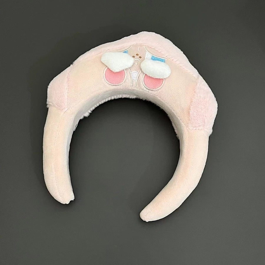 new cartoon crybaby crying baby hairband sweet cute girl wash hair band net red hair card headdress