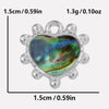 Jewelry Vintage Style Classic Style Heart Shape 304 Stainless Steel Shell Abalone Shell 18K Gold Plated Pendant Necklace