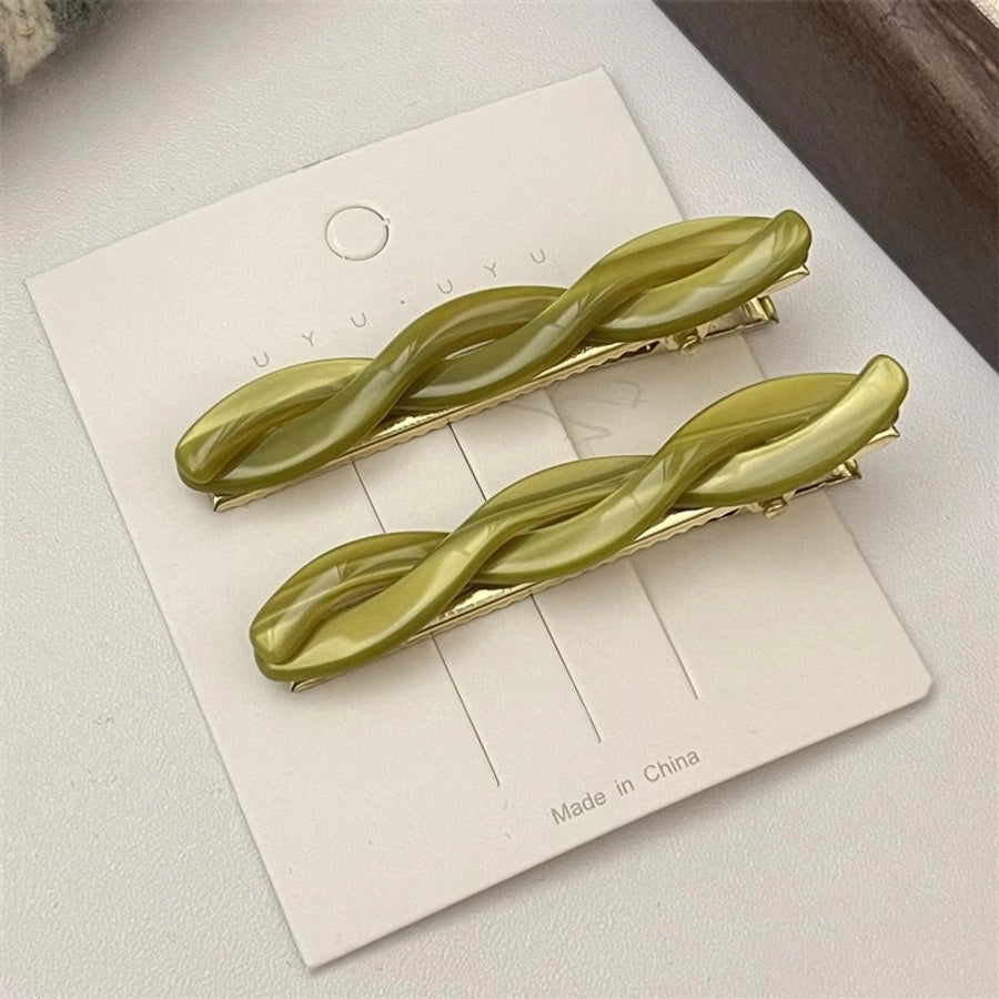women's simple style twist acetic acid sheets hair clip