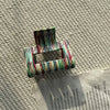 retro square acetic acid sheets hair claws