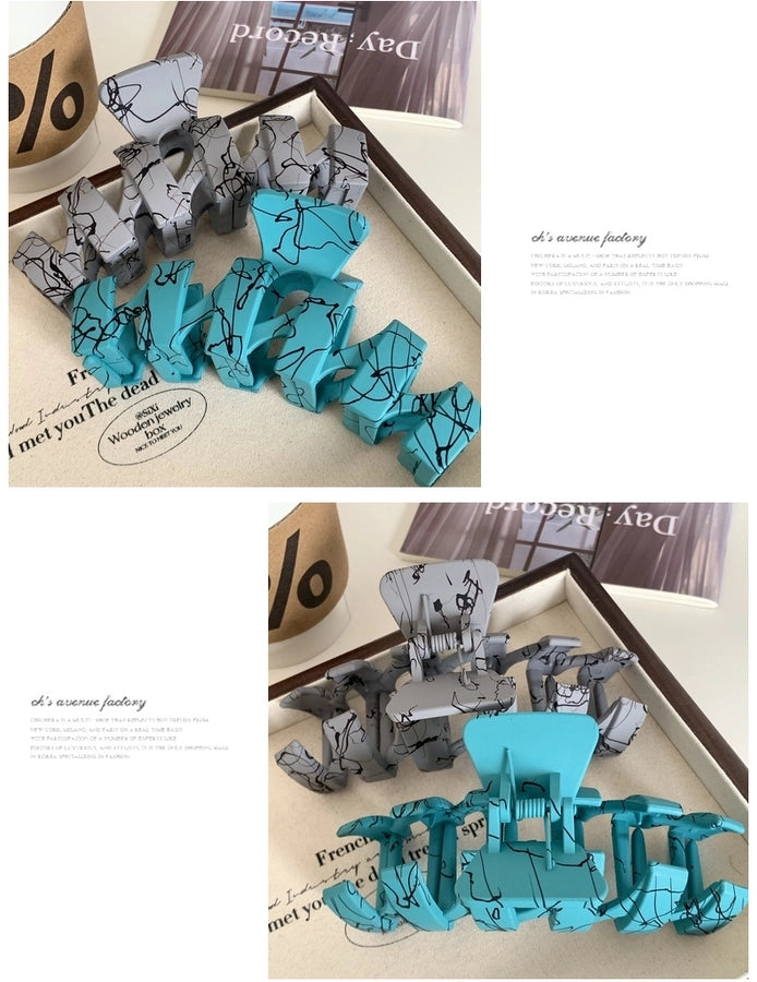 simple style artistic lines plastic hair claws