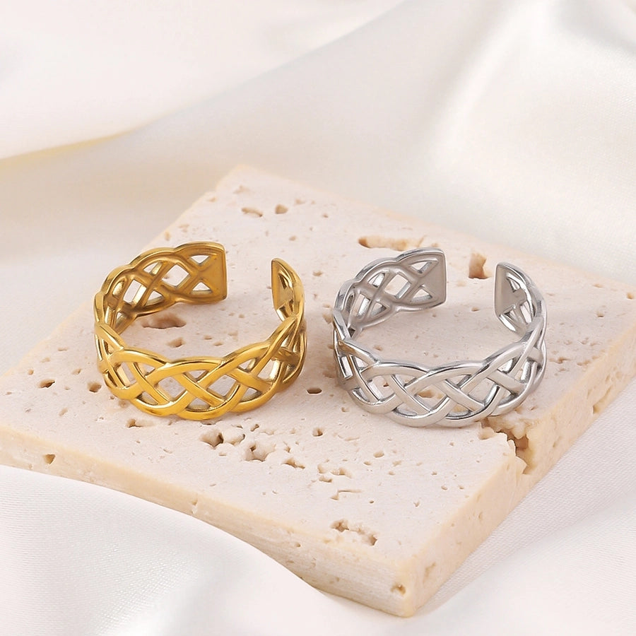 Jewelry Elegant Geometric Simple Titanium Steel Open Rings