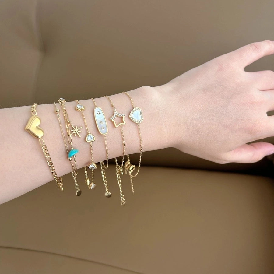 Basic Modern Style Classic Style Geometric 304 Stainless Steel Bracelets In Bulk