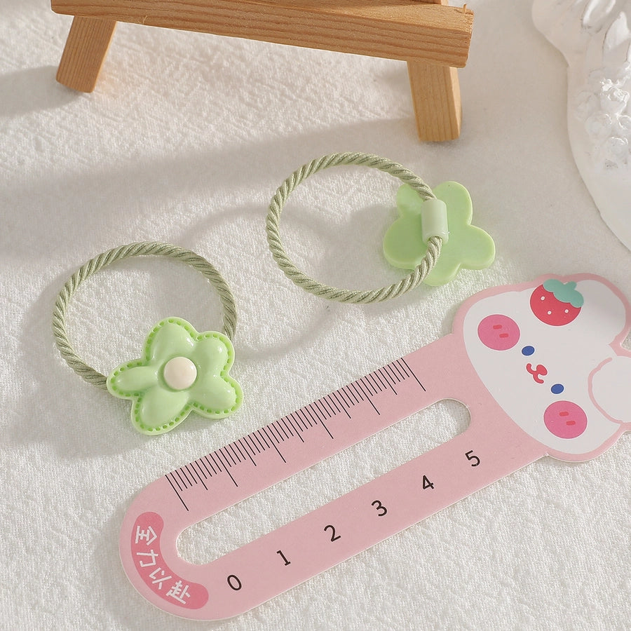 Kid'S Cute Simple Style Flower Resin Hair Tie