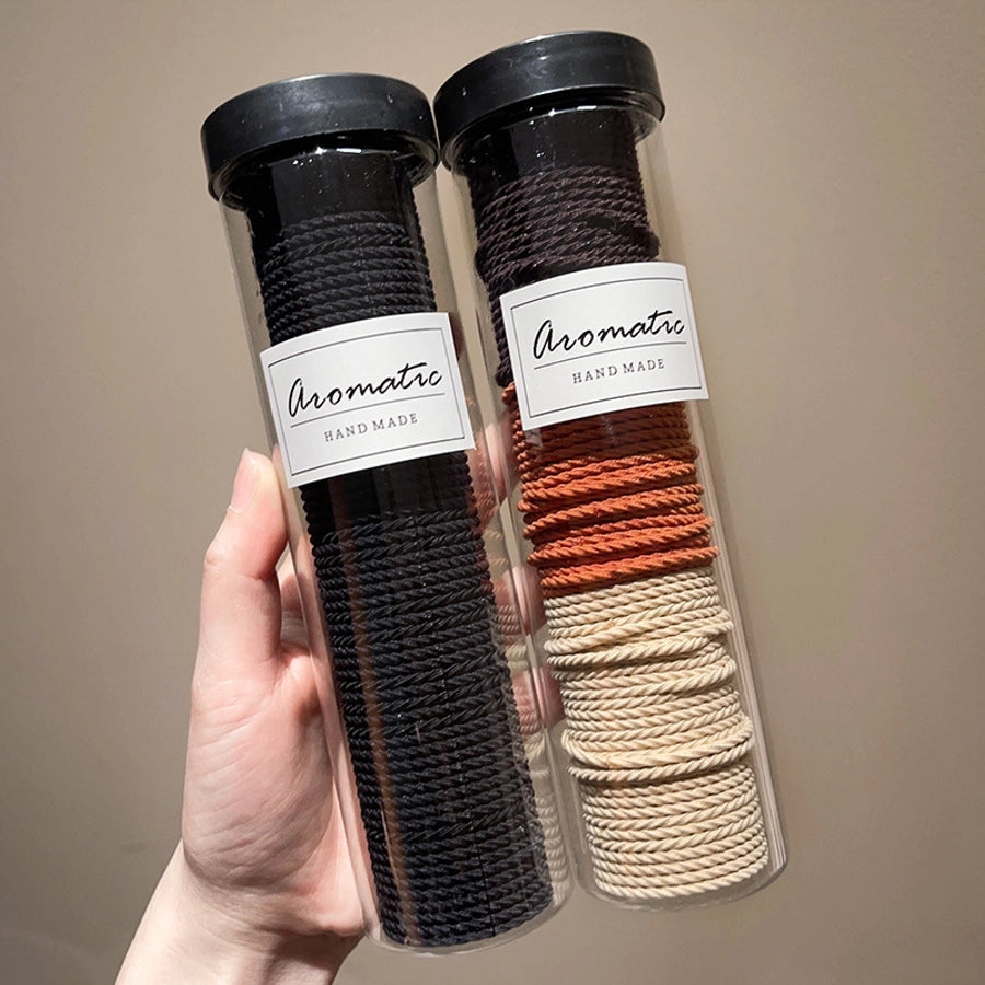 Canned rubber band women's tie head high elastic durable hair rope tie head  new rubber band high ponytail hair rope hair ring