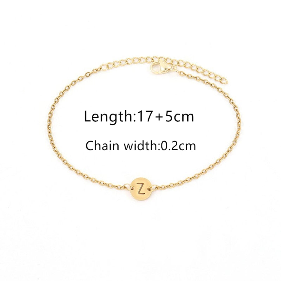 Elegant Simple Style Classic Style Letter 201 Stainless Steel 304 Stainless Steel Bracelets In Bulk
