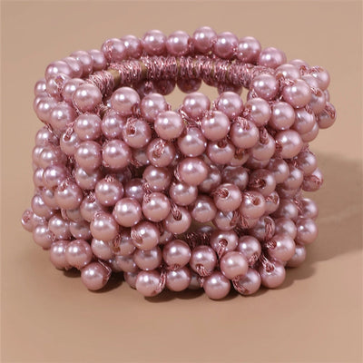 Women's Fairy Style Sweet Simple Style Round Imitation Pearl Beaded Artificial Pearls Hair Tie