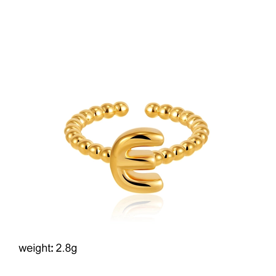 Copper Letter Open Rings
