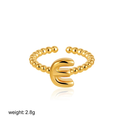 Copper Letter Open Rings