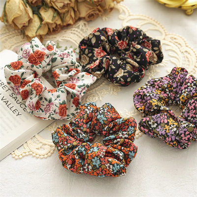 Women's Japanese Style Flower Cloth Handmade Hair Tie