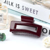 simple style rectangle arylic plating hair claws 1 piece