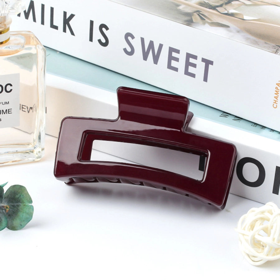 simple style rectangle arylic plating hair claws 1 piece