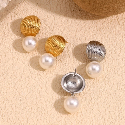 1 Pair Simple Style Geometric 304 Stainless Steel 18K Gold Plated Drop Earrings