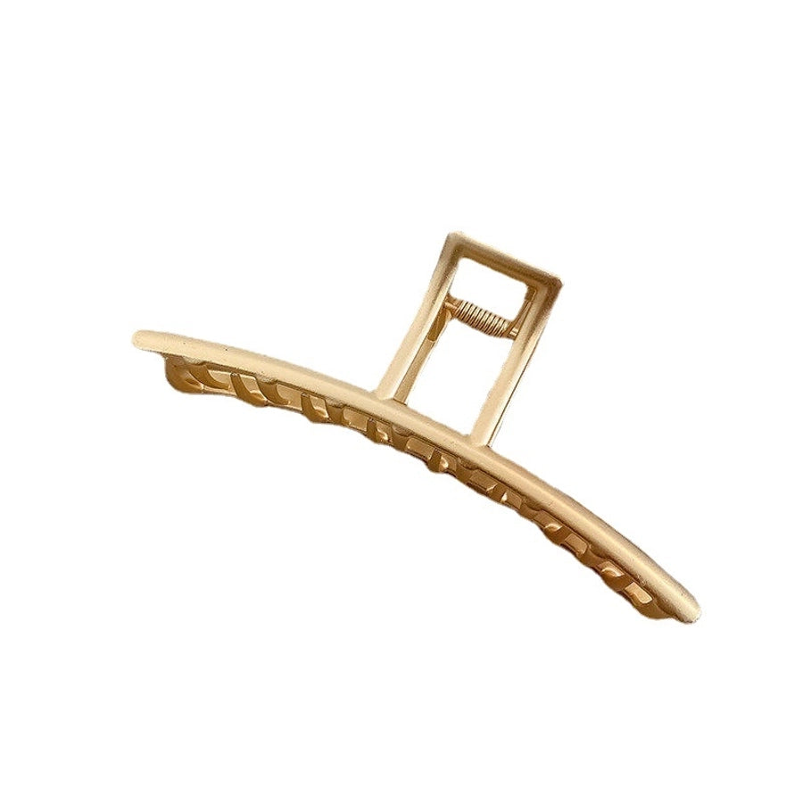 retro solid color alloy plating hair claws 1 piece