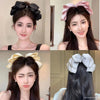 Women's Sweet Bow Knot Cloth Acetic acid sheets Handmade Hair Clip