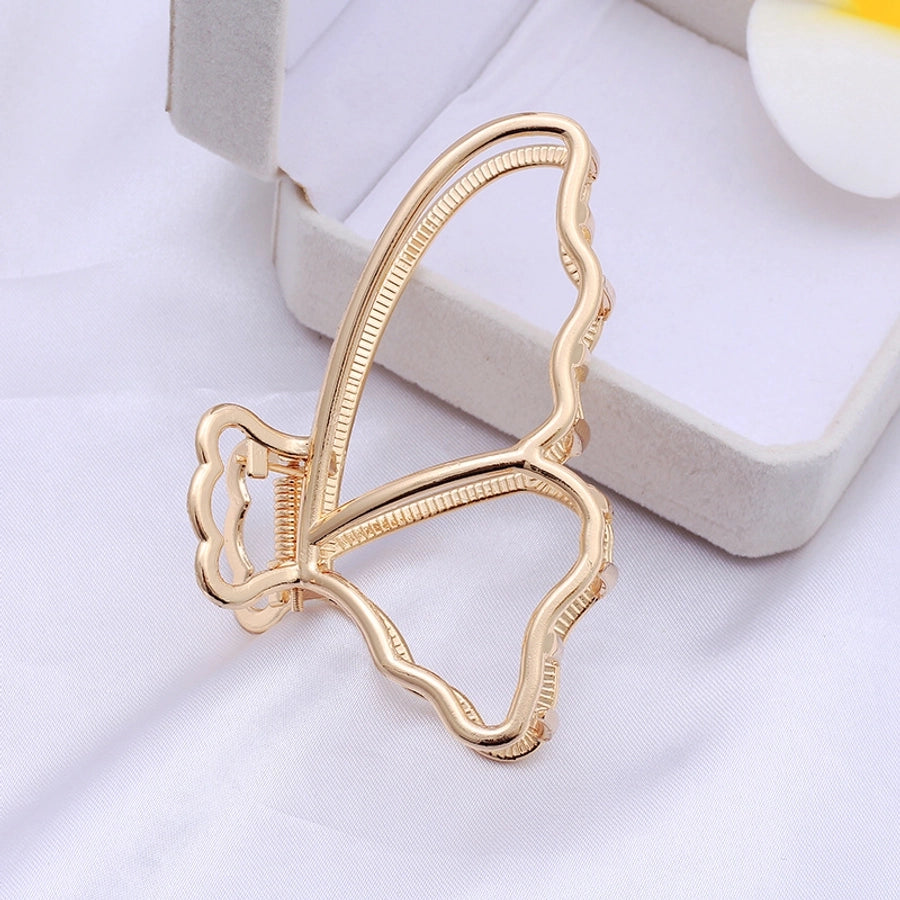 Women's net red hair clip large plate alloy grip women's back head butterfly shark clip hairpin