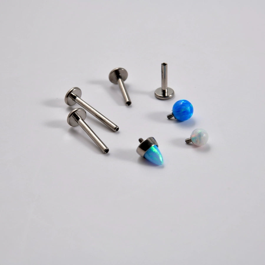 1 Piece Lip Rings Casual Simple Style Solid Color G23 Titanium Polishing Lip Rings Eyebrow Studs