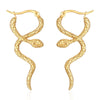 1 Pair IG Style Snake 304 Stainless Steel Earrings