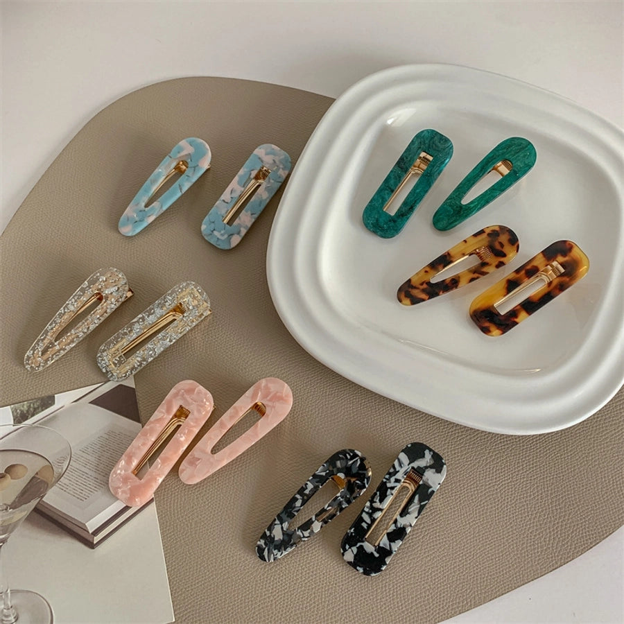 simple style flower acetic acid sheets printing hair clip 1 piece