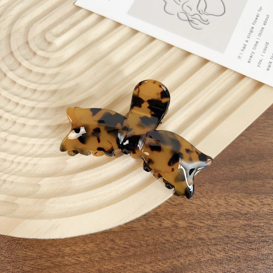 Women's Elegant Color Block Acetic acid sheets Bowknot Hair Claws