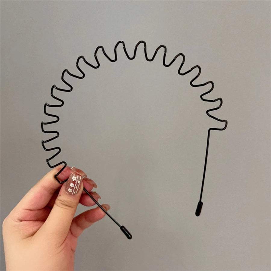 simple style solid color metal hair band