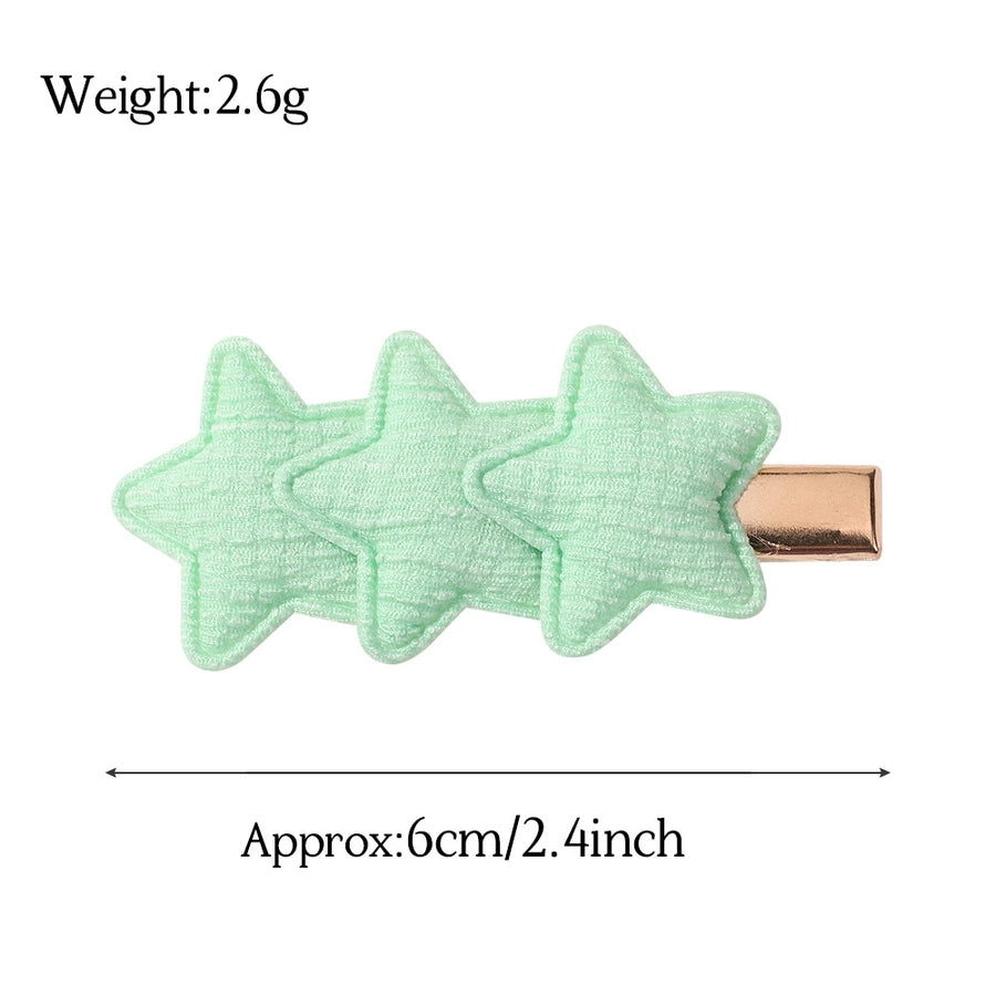 Fantasy Shadow Star Solid Color Hairpin Macaron  New Three-Dimensional Hair Accessories Children's Handmade Side Clip 4207