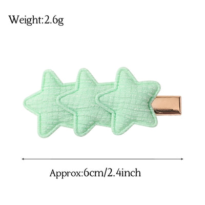 Fantasy Shadow Star Solid Color Hairpin Macaron  New Three-Dimensional Hair Accessories Children's Handmade Side Clip 4207