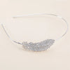 women's simple style waves flower bow knot metal inlay pearl zircon hair band
